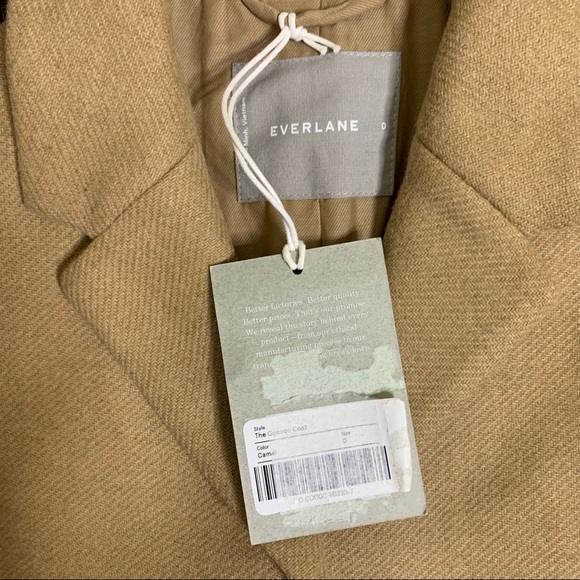 NWT Everlane The Cocoon Camel Long Sleeve Coat 0 - Picture 10 of 11